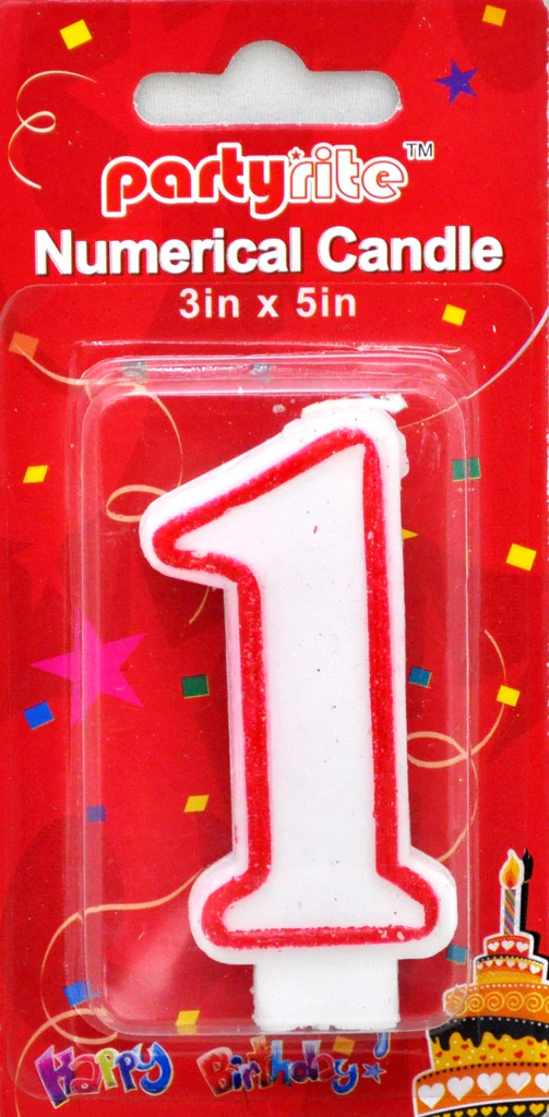 #1 Birthday Candles (12/600) (New)