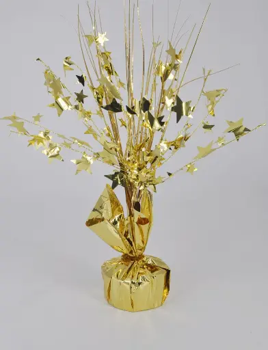 14" Balloon Weight Centerpiece (12/72) - Gold